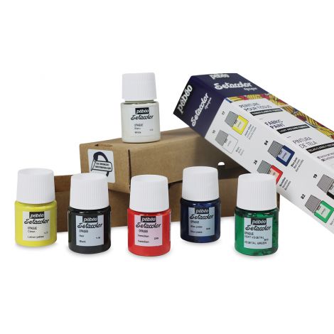 Farby do tkanin Pebeo Setacolor Opaque, 6 kolorów x 20ml - 2